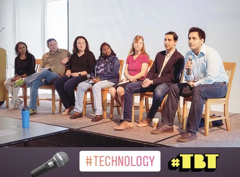Sushain Pandit speaking on an agriculture industry technology panel