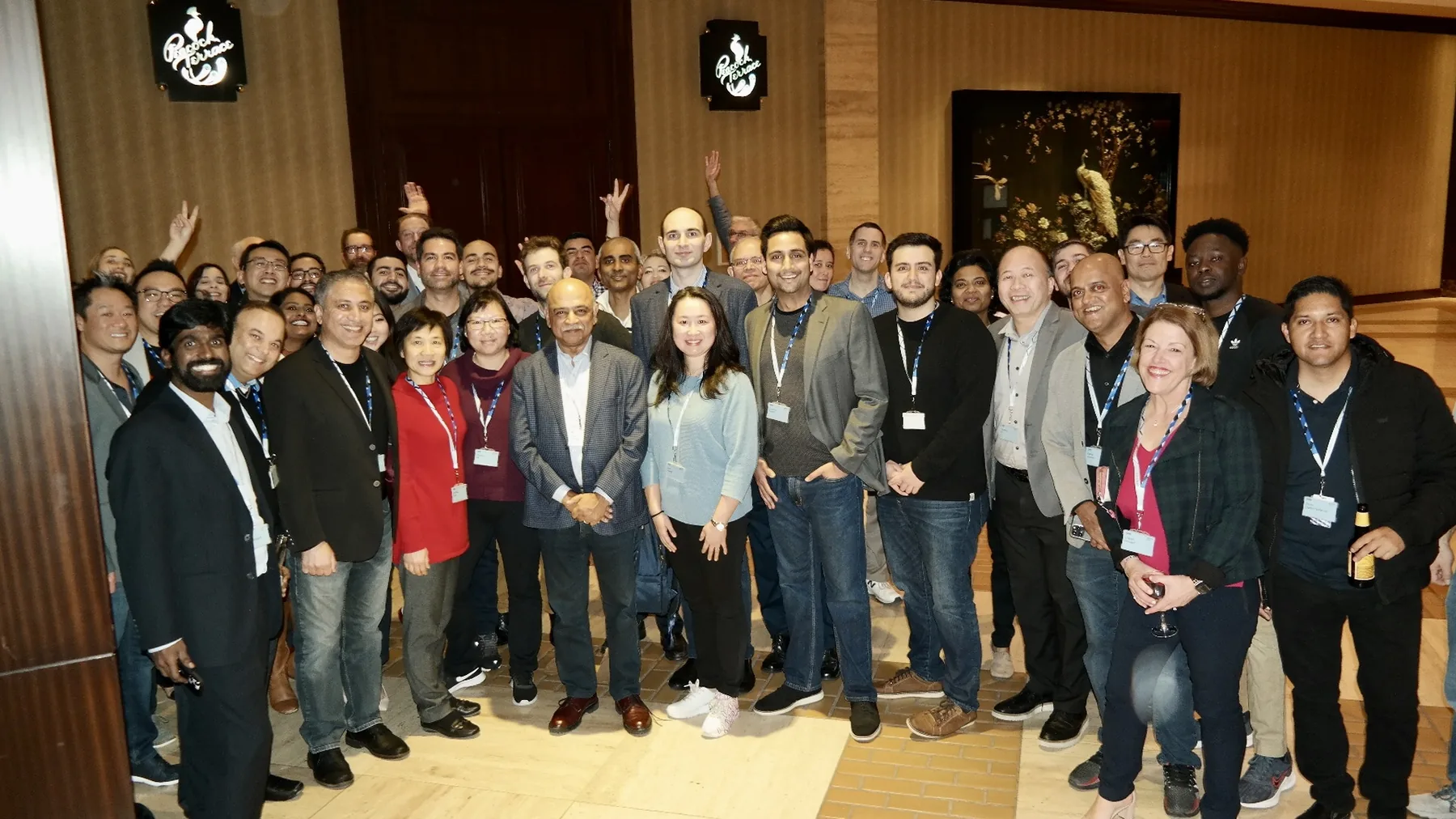 Sushain Pandit with a large technology team and IBM leadership